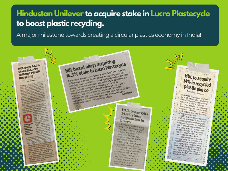 Hindustan Unilever to acquire stake in Lucro Plastecycle 