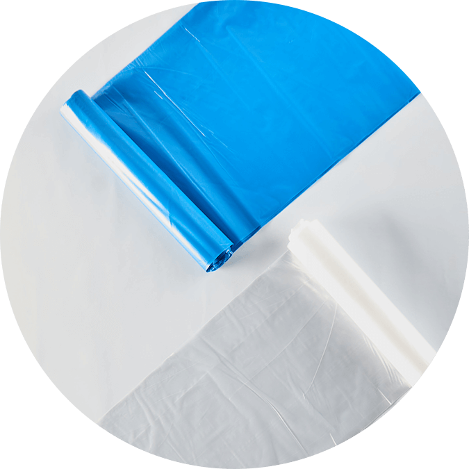Flat bags on rolls